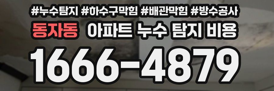 동자동 아파트 누수 탐지 비용