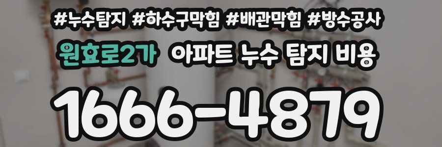 원효로2가 아파트 누수 탐지 비용