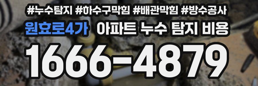 원효로4가 아파트 누수 탐지 비용