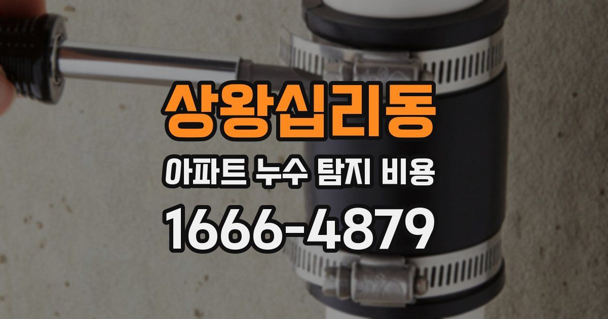 상왕십리동 아파트 누수 탐지 비용