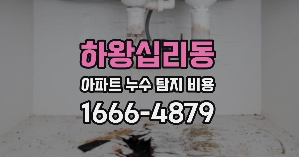 하왕십리동 아파트 누수 탐지 비용
