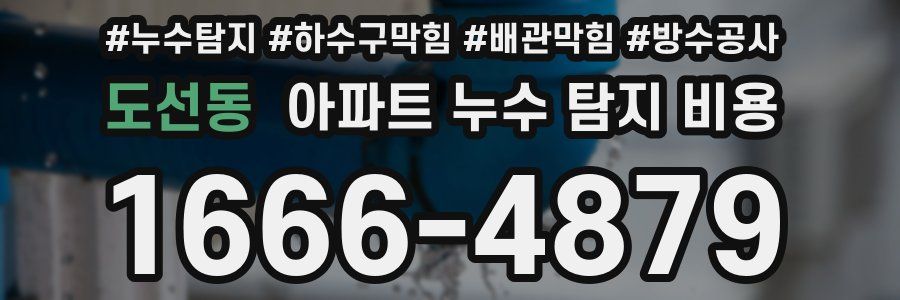 도선동 아파트 누수 탐지 비용