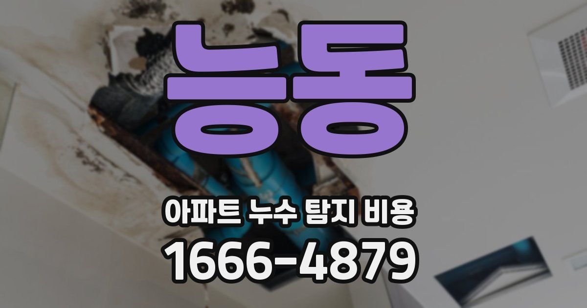 능동 아파트 누수 탐지 비용