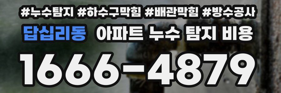 답십리동 아파트 누수 탐지 비용