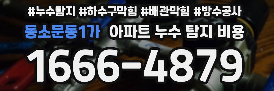 동소문동1가 아파트 누수 탐지 비용