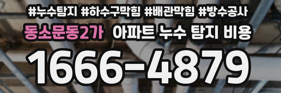 동소문동2가 아파트 누수 탐지 비용