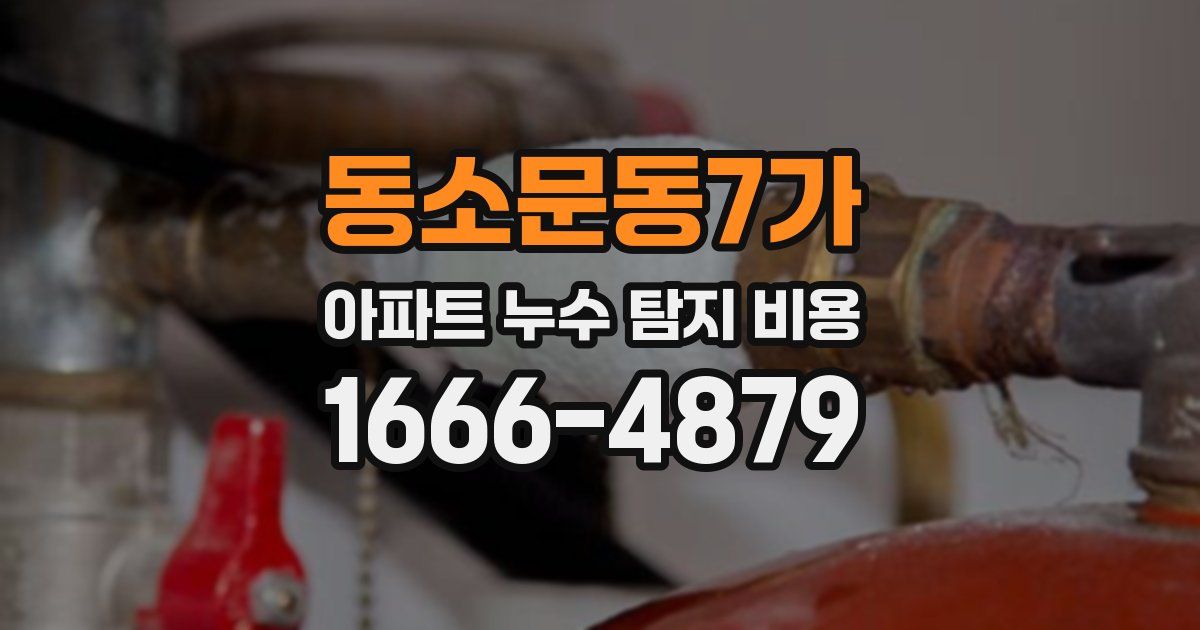 동소문동7가 아파트 누수 탐지 비용