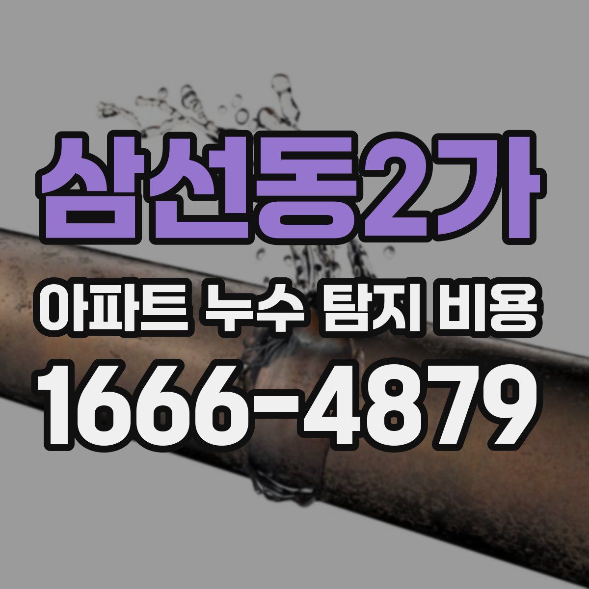 삼선동2가 아파트 누수 탐지 비용