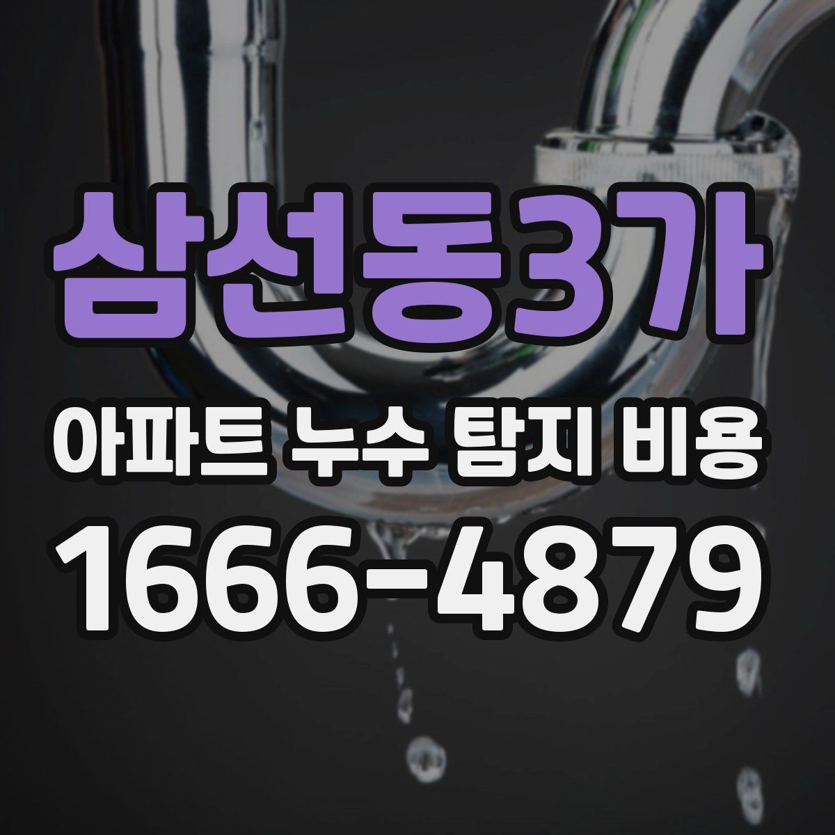 삼선동3가 아파트 누수 탐지 비용