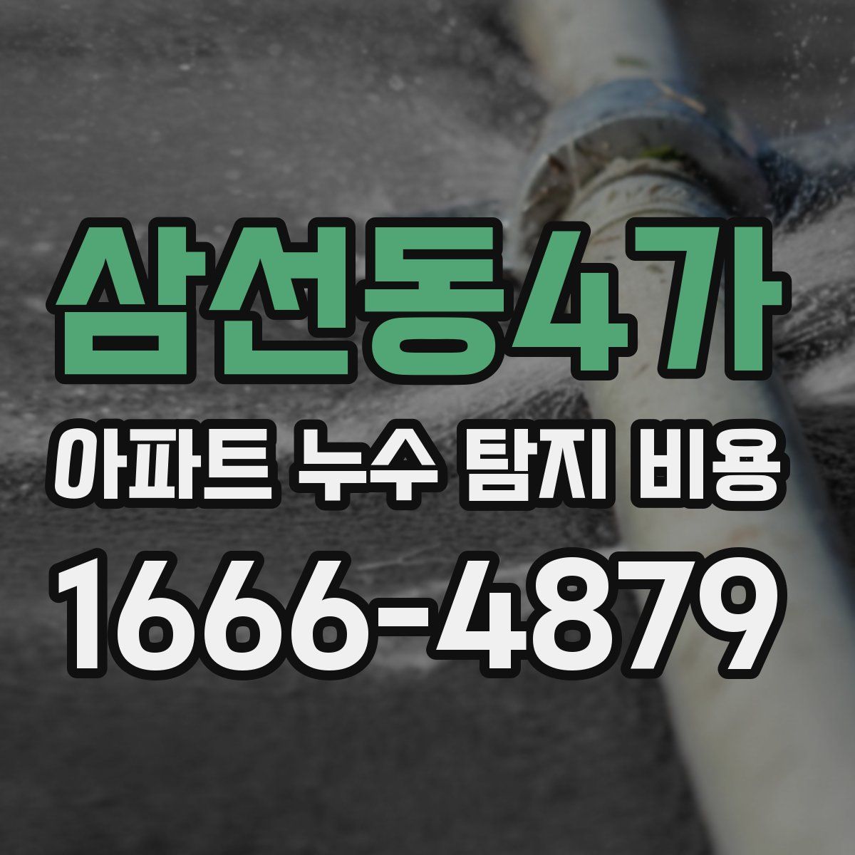 삼선동4가 아파트 누수 탐지 비용