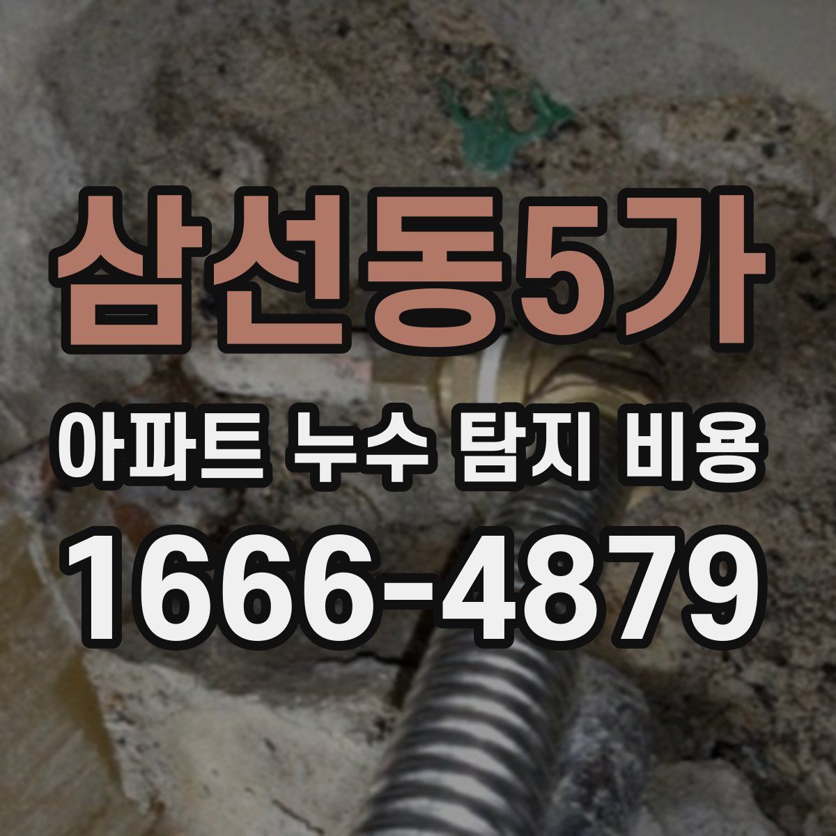 삼선동5가 아파트 누수 탐지 비용