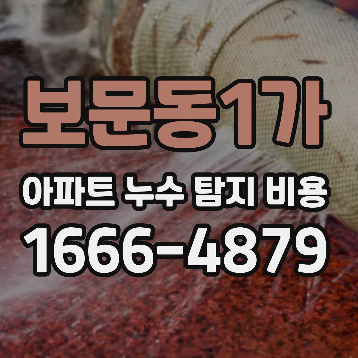 보문동1가 아파트 누수 탐지 비용