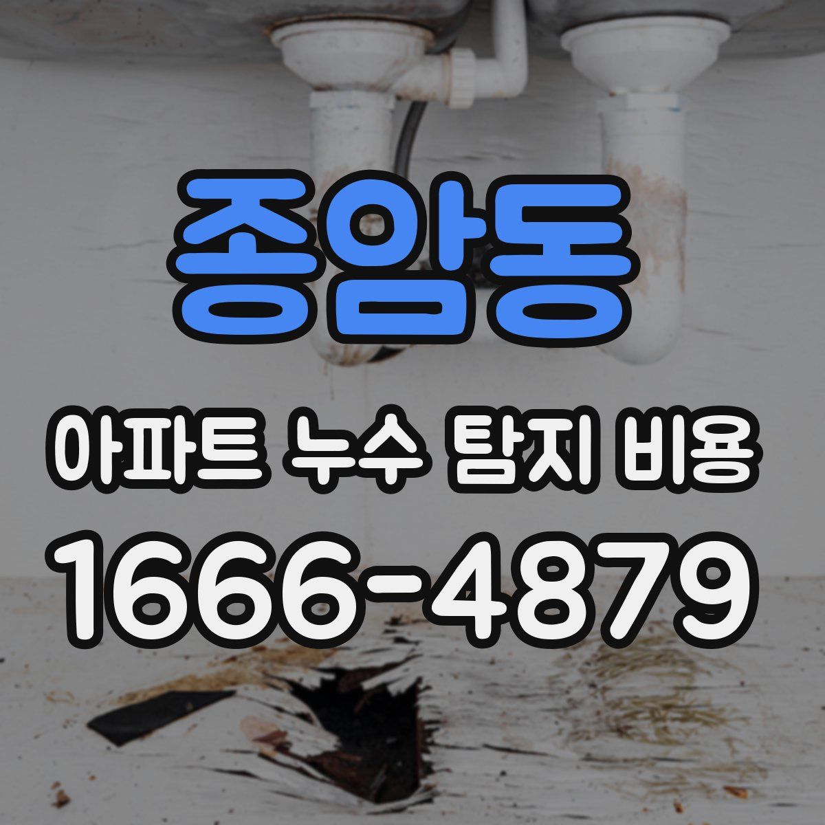 종암동 아파트 누수 탐지 비용