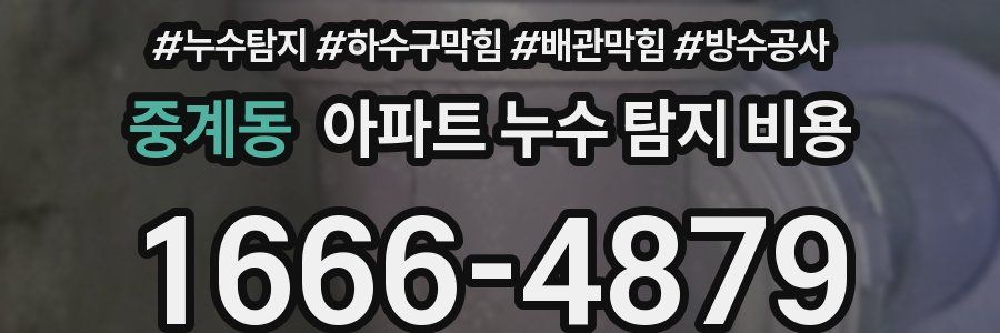 중계동 아파트 누수 탐지 비용