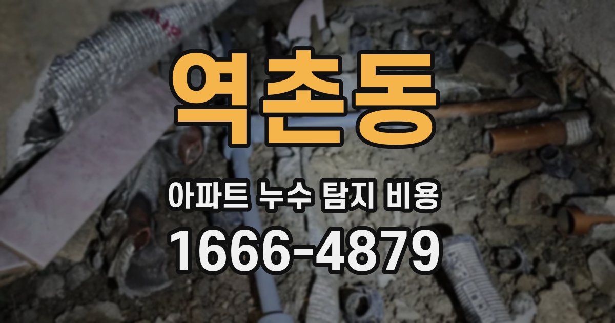 역촌동 아파트 누수 탐지 비용