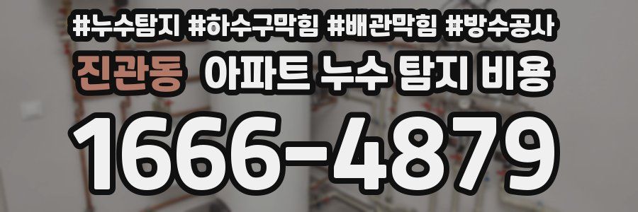 진관동 아파트 누수 탐지 비용