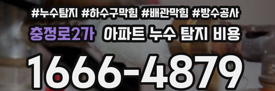 충정로2가 아파트 누수 탐지 비용
