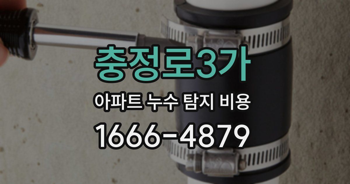 충정로3가 아파트 누수 탐지 비용
