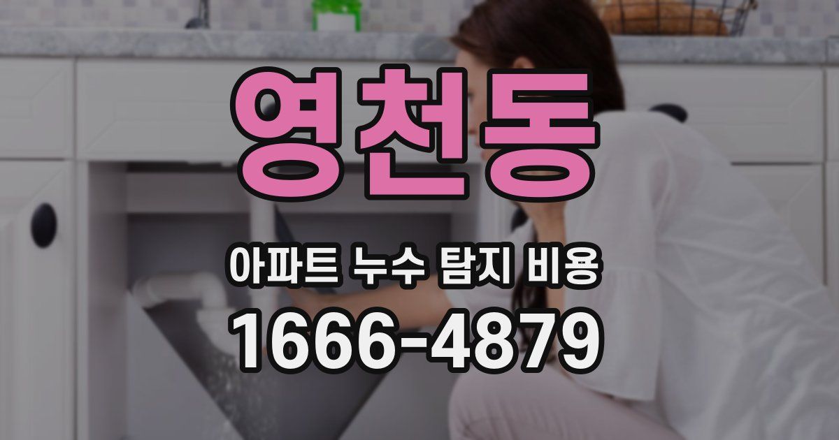 영천동 아파트 누수 탐지 비용
