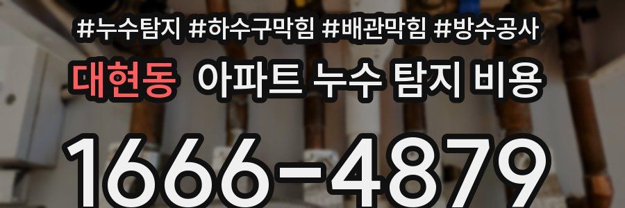 대현동 아파트 누수 탐지 비용