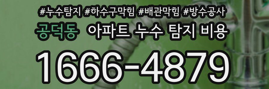 공덕동 아파트 누수 탐지 비용