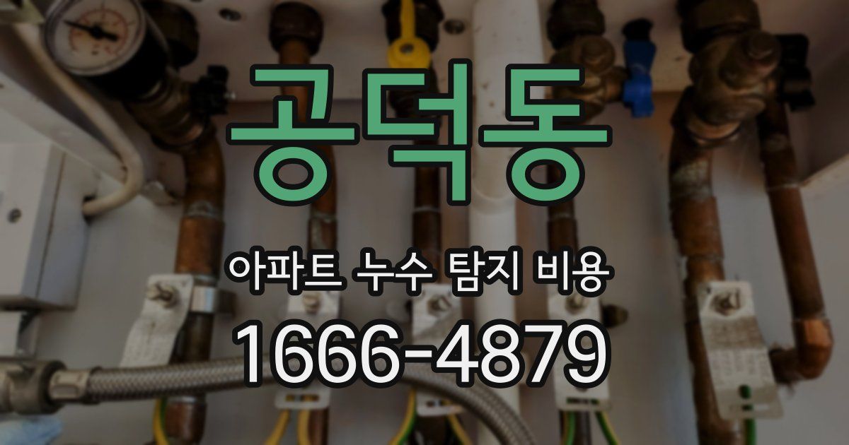 공덕동 아파트 누수 탐지 비용