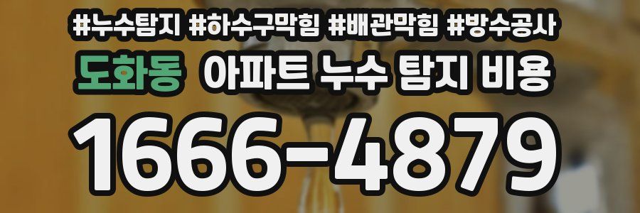 도화동 아파트 누수 탐지 비용