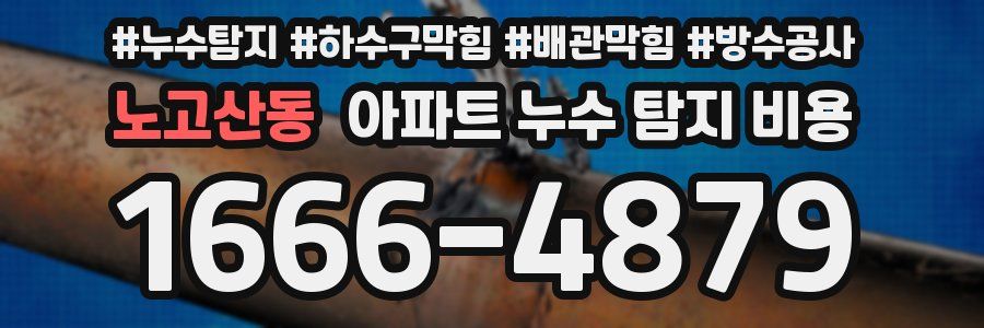 노고산동 아파트 누수 탐지 비용