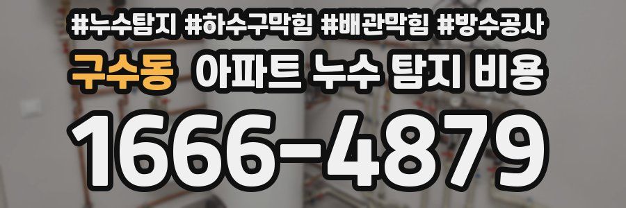 구수동 아파트 누수 탐지 비용