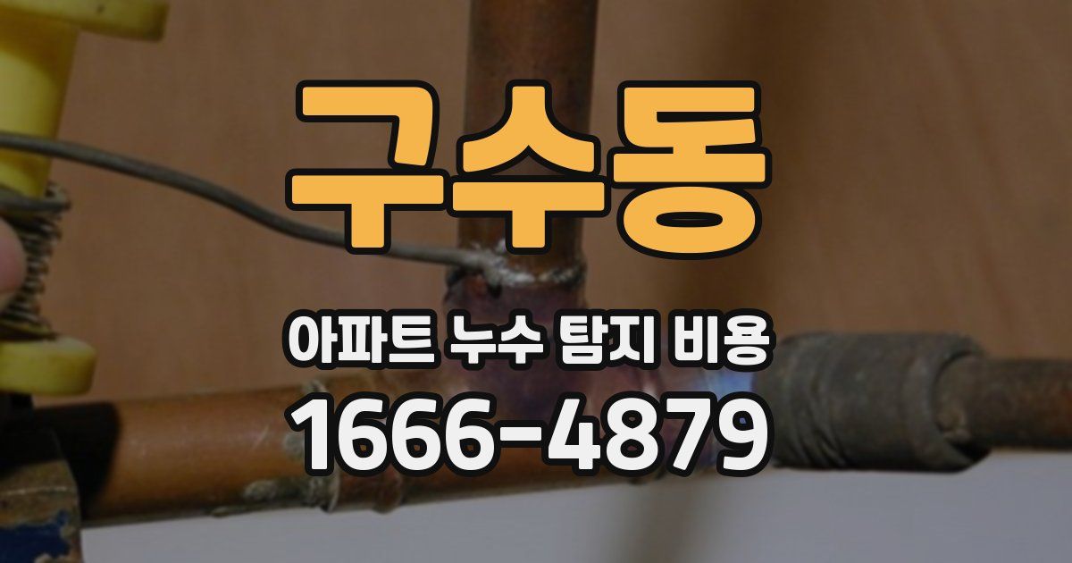 구수동 아파트 누수 탐지 비용