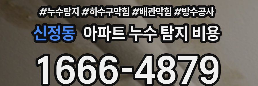 신정동 아파트 누수 탐지 비용