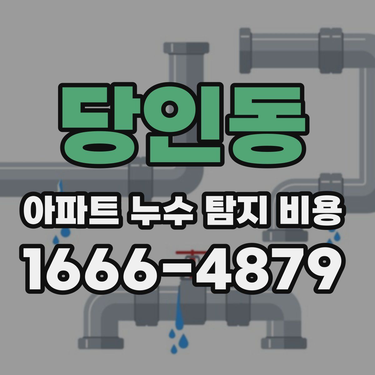 당인동 아파트 누수 탐지 비용