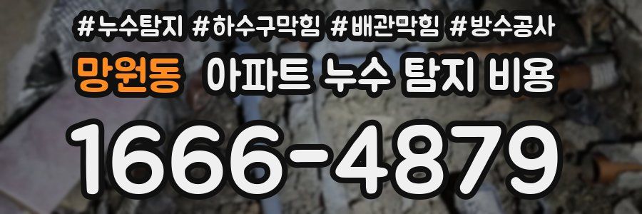 망원동 아파트 누수 탐지 비용