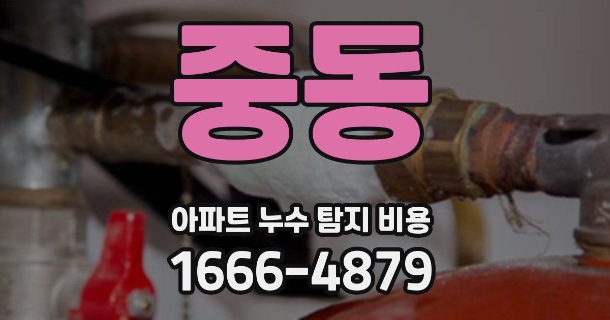 중동 아파트 누수 탐지 비용