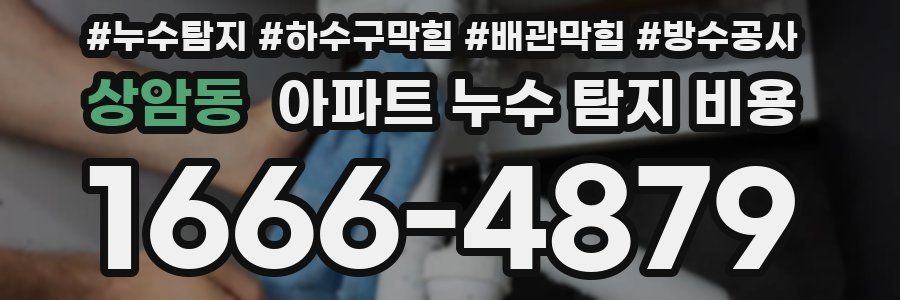 상암동 아파트 누수 탐지 비용