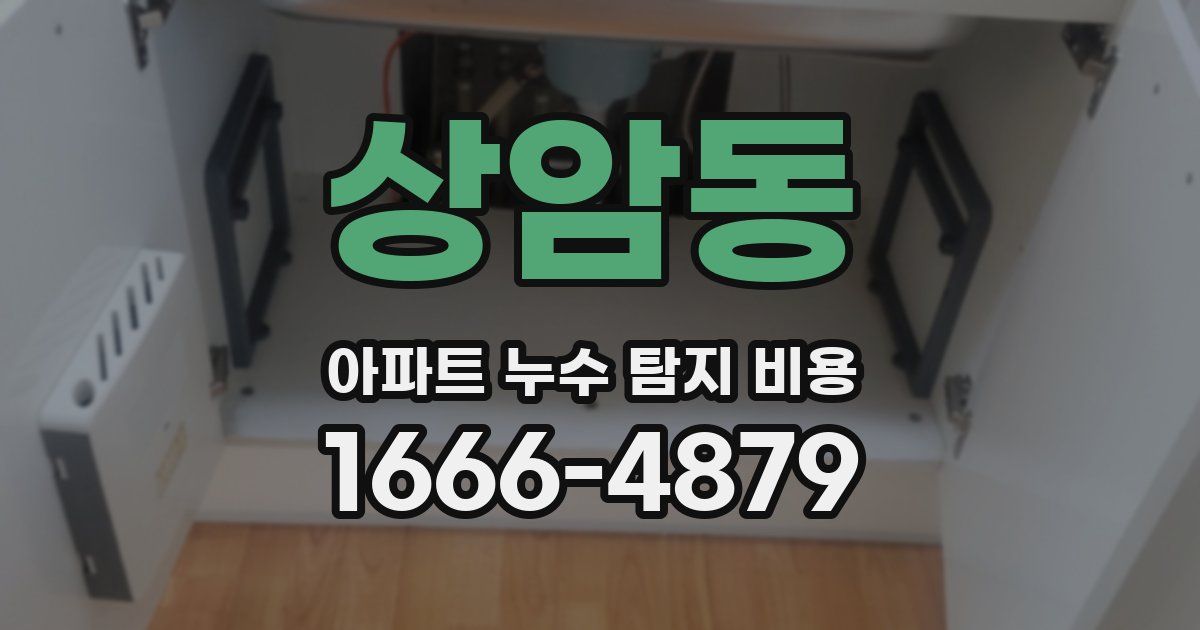 상암동 아파트 누수 탐지 비용