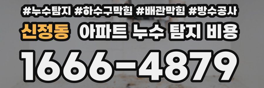 신정동 아파트 누수 탐지 비용