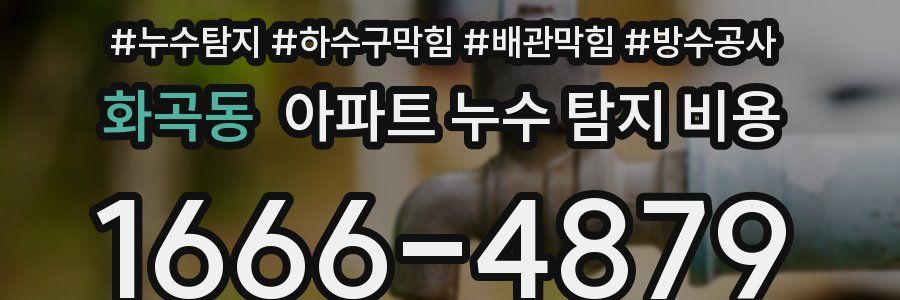화곡동 아파트 누수 탐지 비용