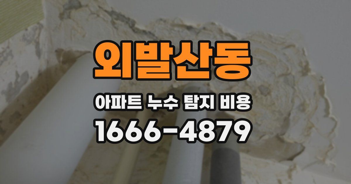 외발산동 아파트 누수 탐지 비용