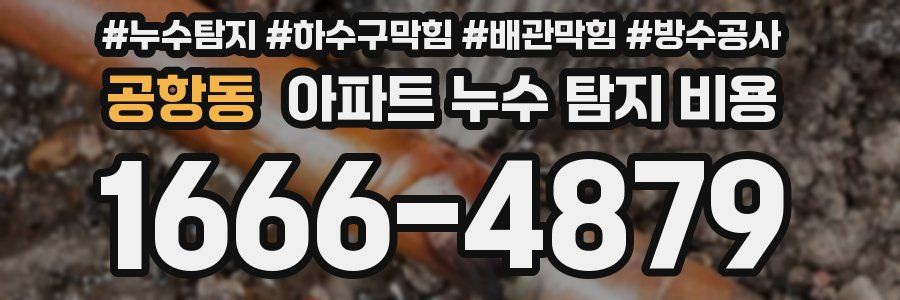 공항동 아파트 누수 탐지 비용
