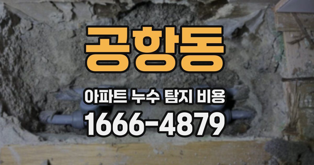공항동 아파트 누수 탐지 비용