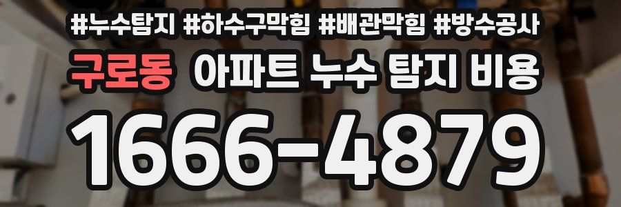구로동 아파트 누수 탐지 비용