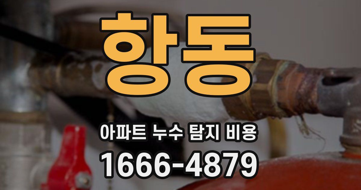 항동 아파트 누수 탐지 비용