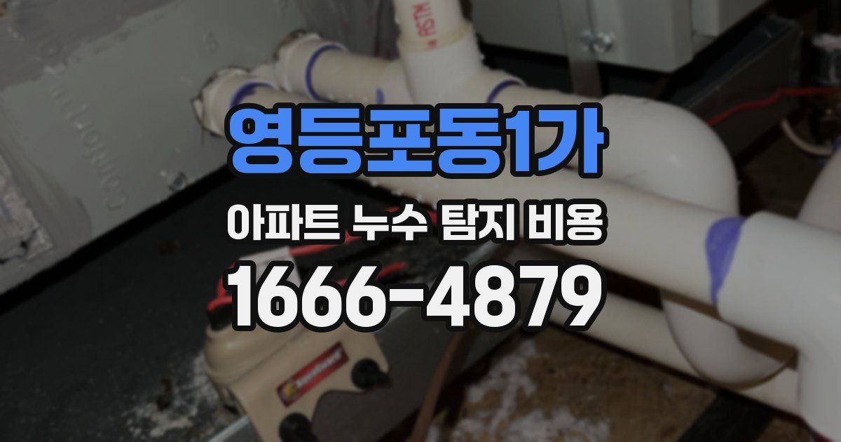 영등포동1가 아파트 누수 탐지 비용