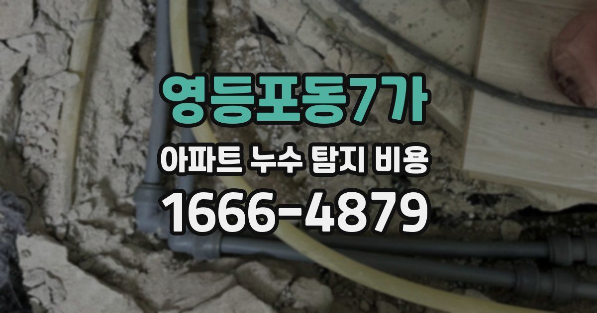 영등포동7가 아파트 누수 탐지 비용