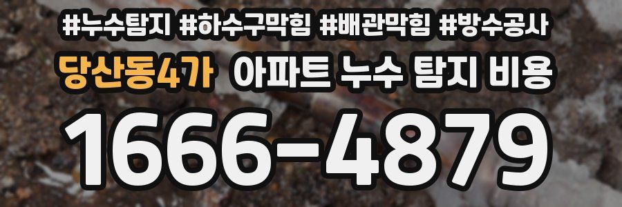 당산동4가 아파트 누수 탐지 비용