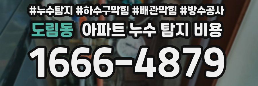 도림동 아파트 누수 탐지 비용