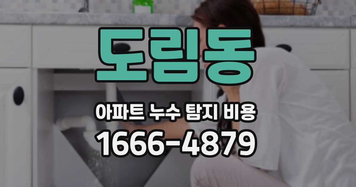 도림동 아파트 누수 탐지 비용