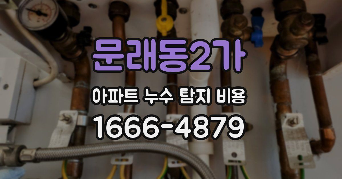 문래동2가 아파트 누수 탐지 비용