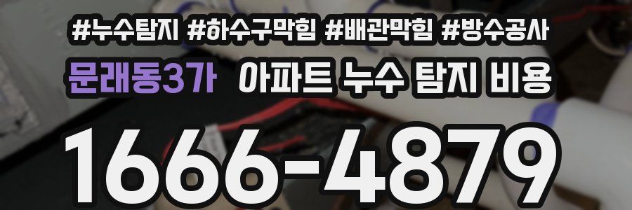 문래동3가 아파트 누수 탐지 비용